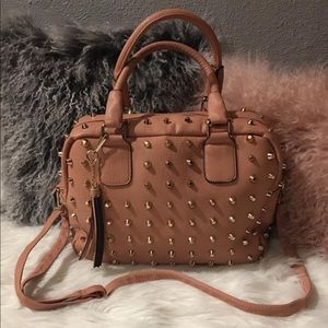 NWOT Buckle studded Rosegold crossbody handbag.